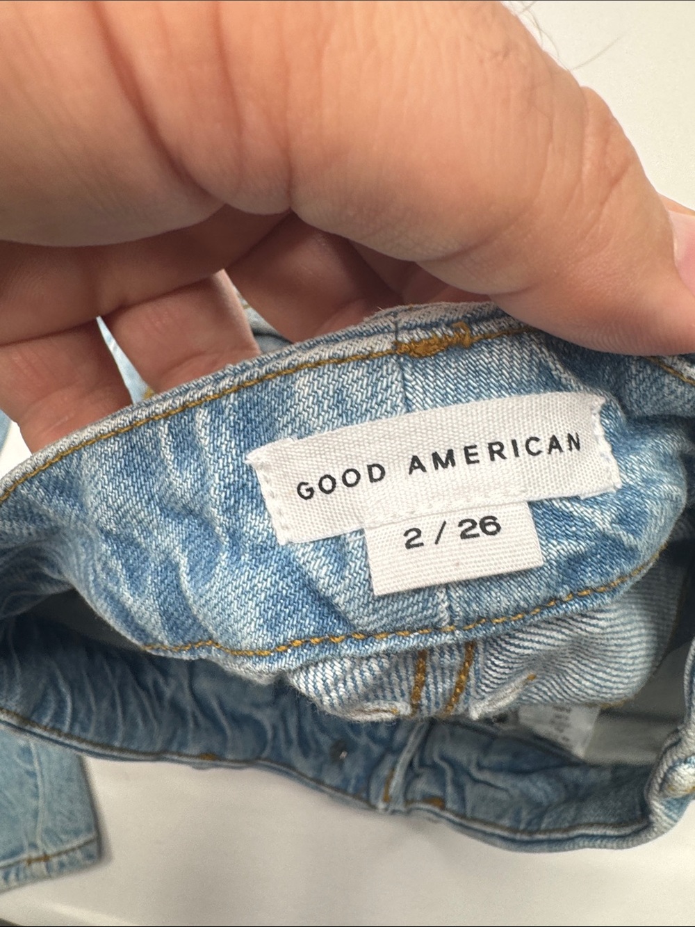 Good American Women's Straight-Leg Jeans in Light Blue Denim size 2 or 26 - Picture 6 of 7